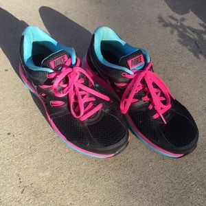 Nike Dual Fusion Lite Running Shoes Black Pink 8
